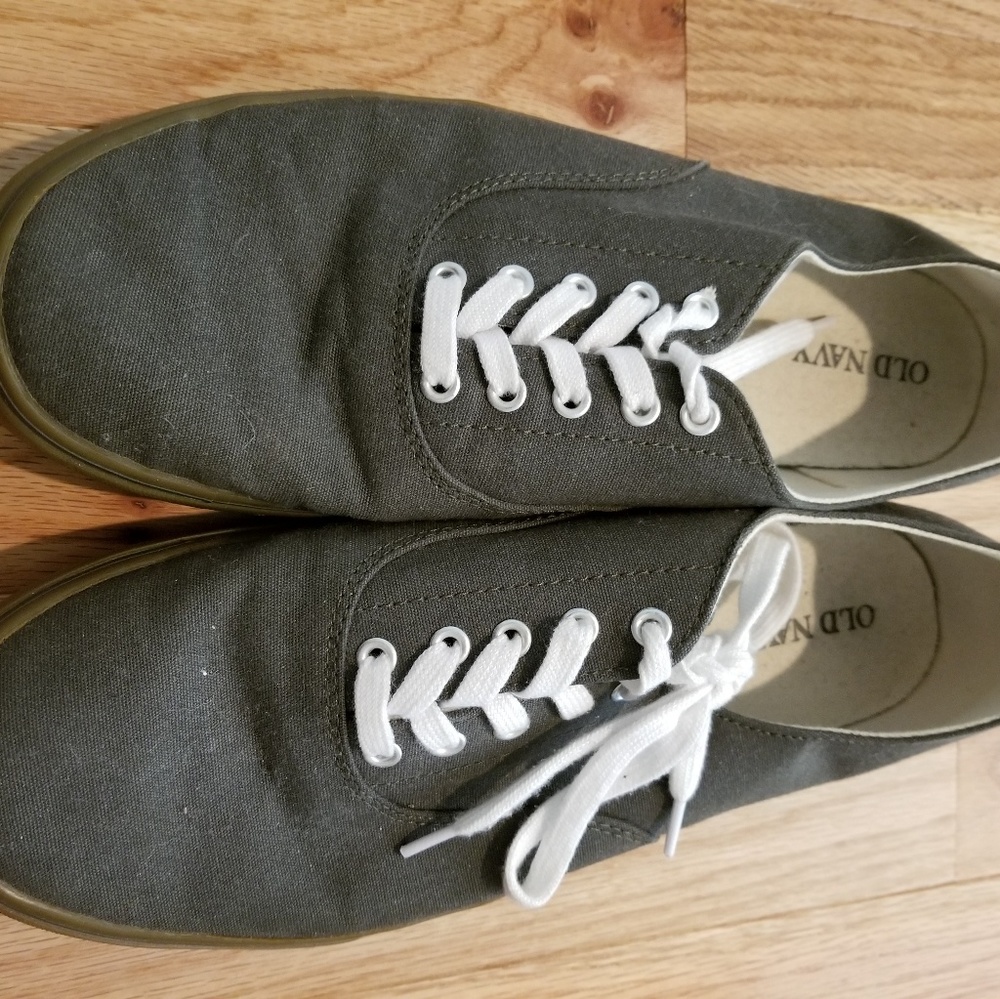 Dark Gray/green Old Navy Sneakers Unisex
